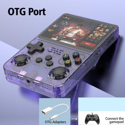 R36S Retro Game Console 35Inch IPS Display 128GB Builtin Games ArkOS System  PocketSized Portable V 5