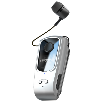 Fineblue F920 Portable Wireless Earbuds, Retractable Bluetooth Headset with Vibration Alerts for Calls, Sports & Gaming