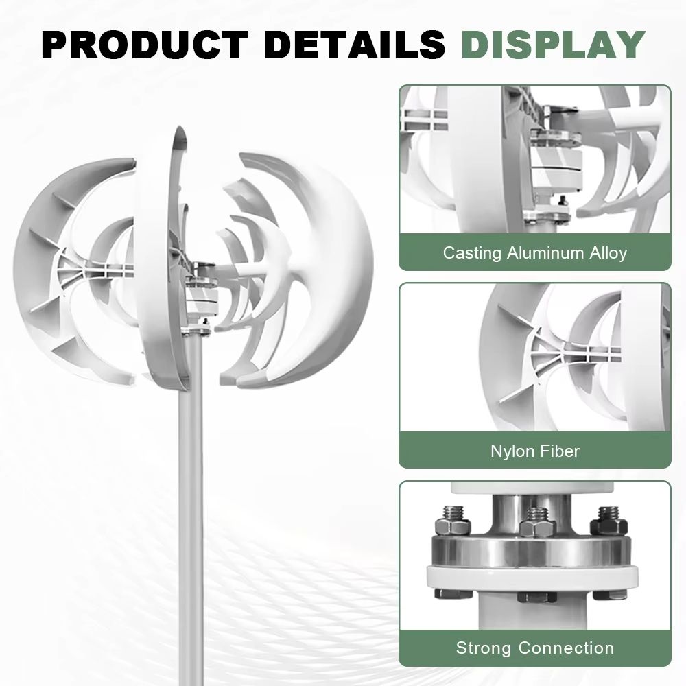 5000W Vertical Wind Turbine Generator  12V24V48V Small Windmill For Home Farm  OffGrid Energy With  1