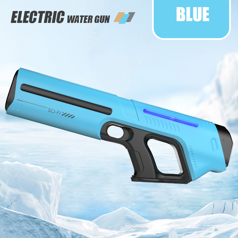 Automatic Water Absorbing Electric Water Gun, Fun Outdoor Toy for Boys, Adults & Pool Games