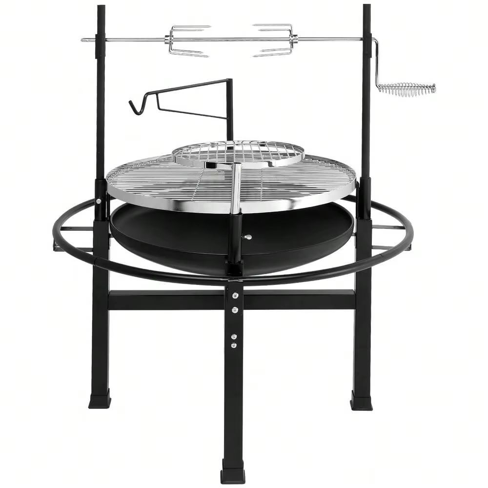 Heavy Duty Cast Iron Charcoal Grill  Portable Tabletop BBQ Stove For Camping  Picnic Cooking 1