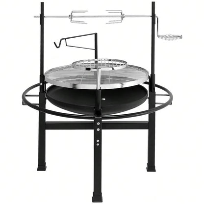 Heavy Duty Cast Iron Charcoal Grill  Portable Tabletop BBQ Stove For Camping  Picnic Cooking 1