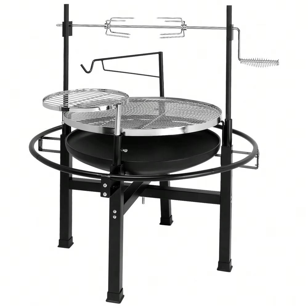 Heavy Duty Cast Iron Charcoal Grill  Portable Tabletop BBQ Stove For Camping  Picnic Cooking 4