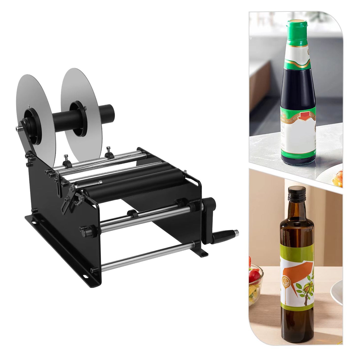 MT30 Manual Round Bottle Labeling Machine  Compact Label Applicator For Small Businesses  Packaging 3