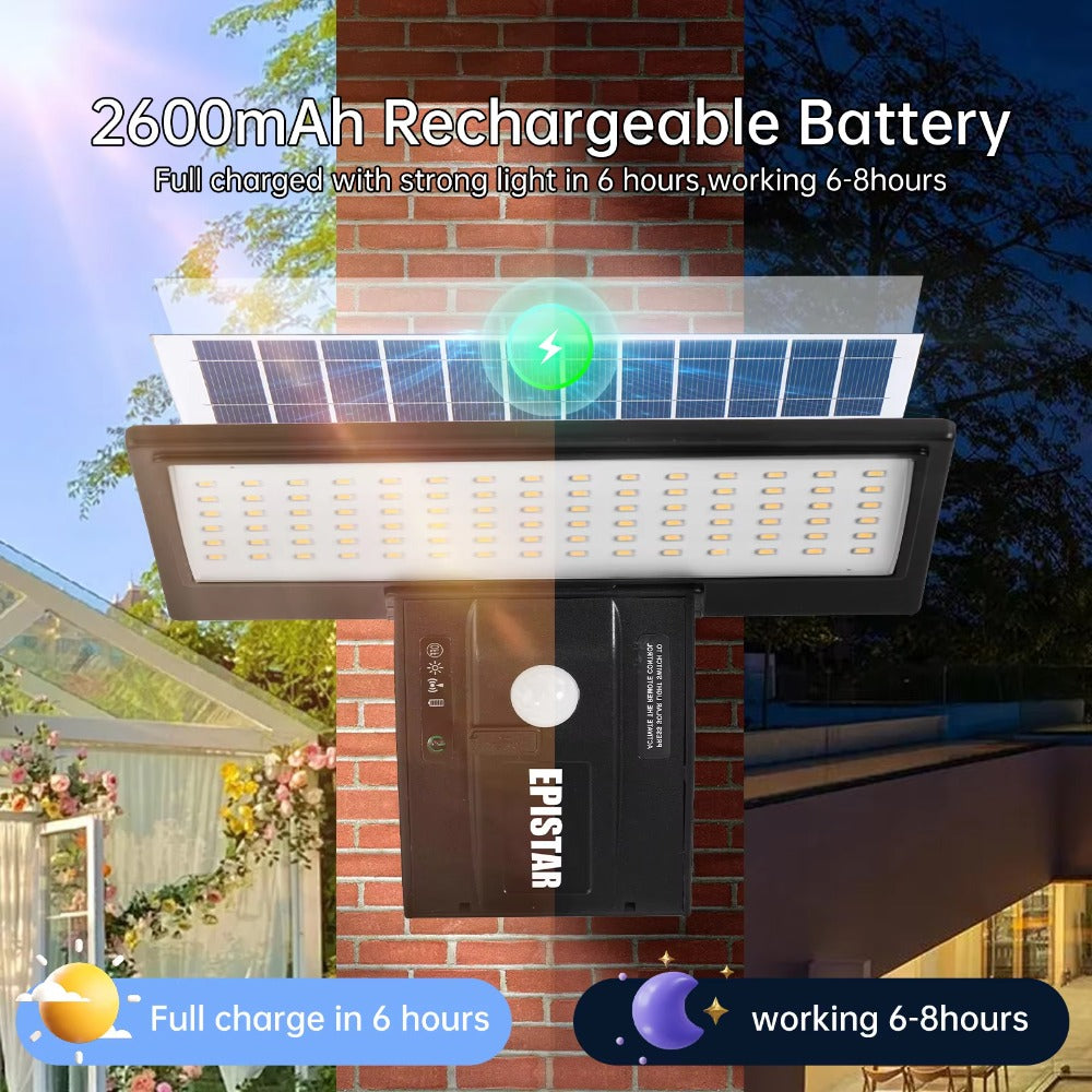 LED Solar Motion Sensor Outdoor Lights Waterproof Security Flood Light 3 Colors 4 Modes For Yard Pa 1