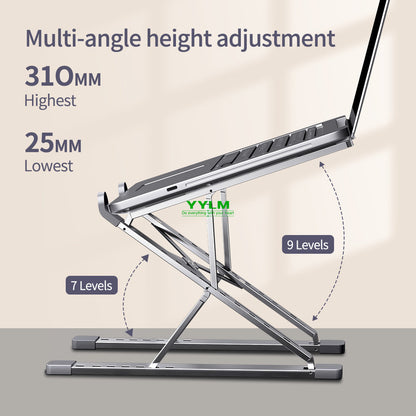 YYLM N8 Aluminum Laptop Stand For MacBook Adjustable Portable Foldable Cooling Notebook Holder 1