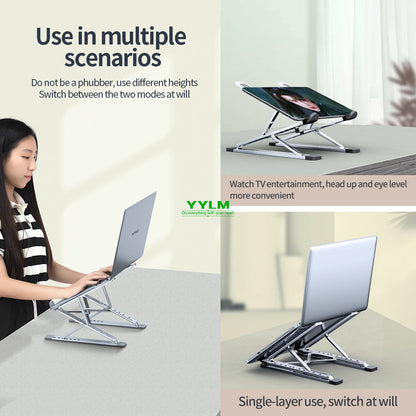 YYLM N8 Aluminum Laptop Stand For MacBook Adjustable Portable Foldable Cooling Notebook Holder 3