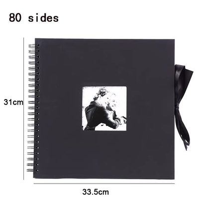 DIY Kraft Scrapbook Album  ZK20 80Page Memory Book For Wedding Anniversary  Creative Photo Gifts 11