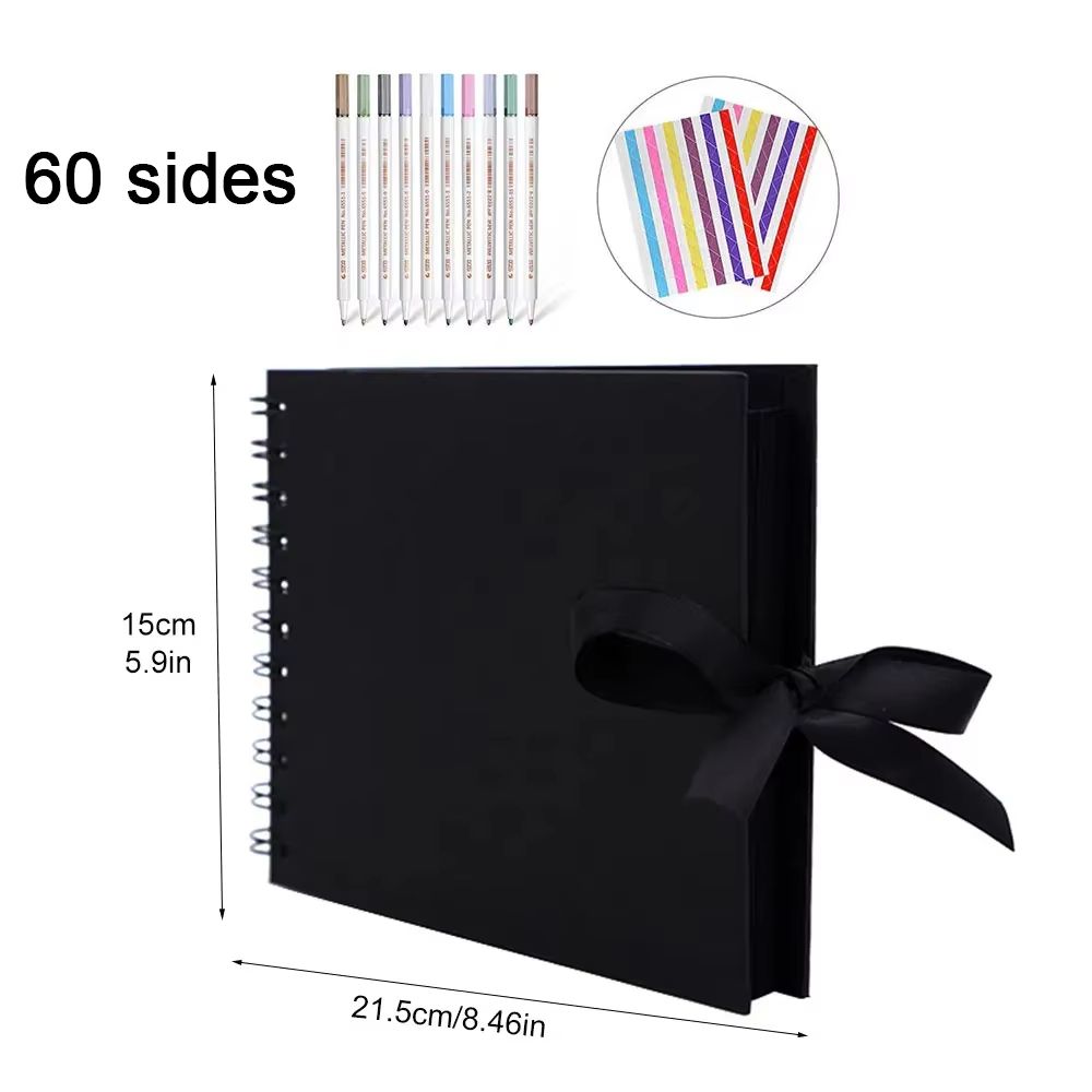 DIY Kraft Scrapbook Album  ZK20 80Page Memory Book For Wedding Anniversary  Creative Photo Gifts 8