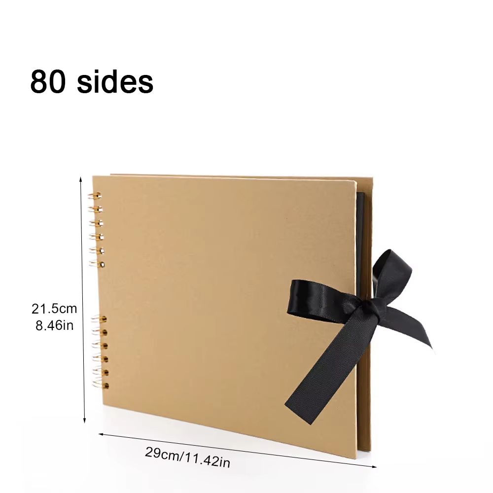 DIY Kraft Scrapbook Album  ZK20 80Page Memory Book For Wedding Anniversary  Creative Photo Gifts 14