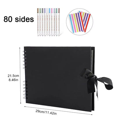 DIY Kraft Scrapbook Album  ZK20 80Page Memory Book For Wedding Anniversary  Creative Photo Gifts 16
