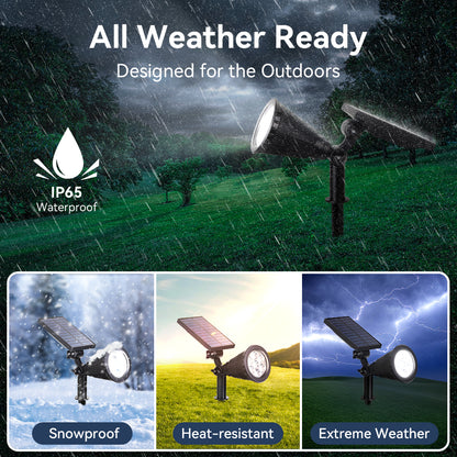 Waterproof Outdoor Solar Lights for Garden Patio, Walkway Lawn LED Lamp, Energy Saving Spotlight Yard Lantern Decoration