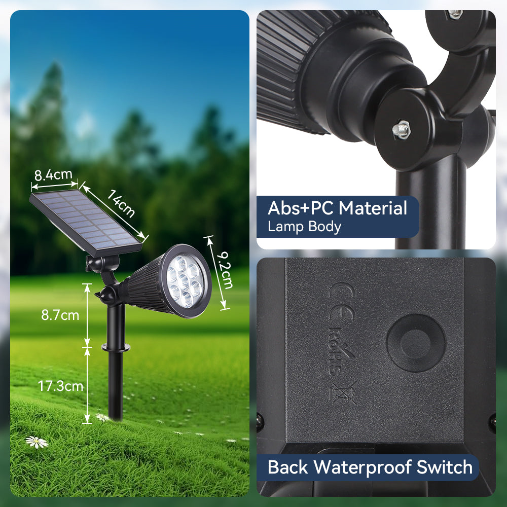 Waterproof Outdoor Solar Lights for Garden Patio, Walkway Lawn LED Lamp, Energy Saving Spotlight Yard Lantern Decoration