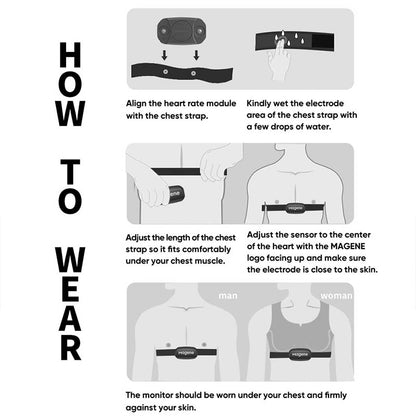 Magene H303 Heart Rate Monitor BluetoothANT Chest Strap DualMode HR Sensor For Cycling Running  Spo 4