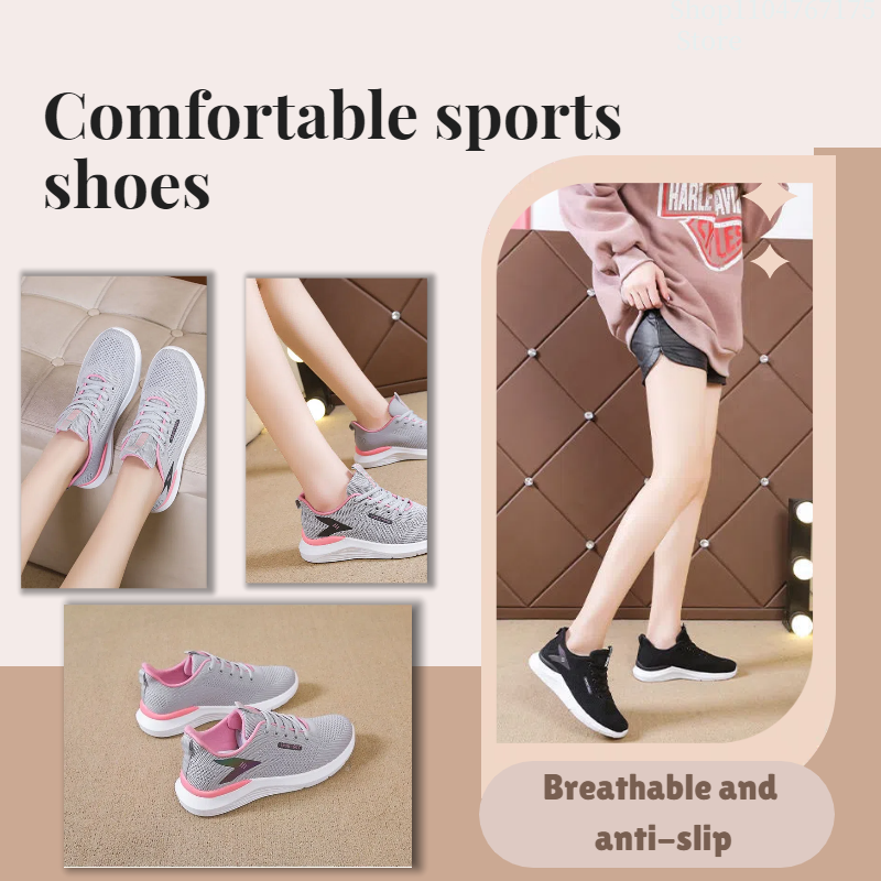 Breathable Anti-Slip Womens Sneakers, Spring & Autumn Multi-Function Soft Sole Comfortable Casual Running Shoes