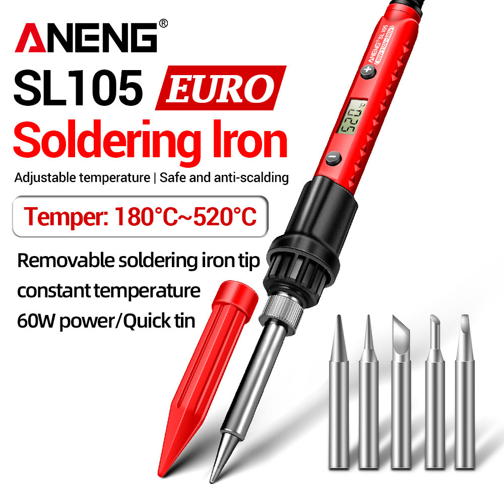 SL105 Digital Display Electric Soldering Iron Adjustable Temperature With SL104 Knob Portable Solde 1