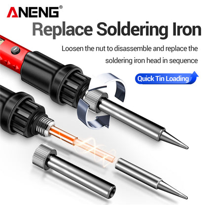 SL105 Digital Display Electric Soldering Iron Adjustable Temperature With SL104 Knob Portable Solde 3