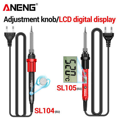 SL105 Digital Display Electric Soldering Iron Adjustable Temperature With SL104 Knob Portable Solde 6