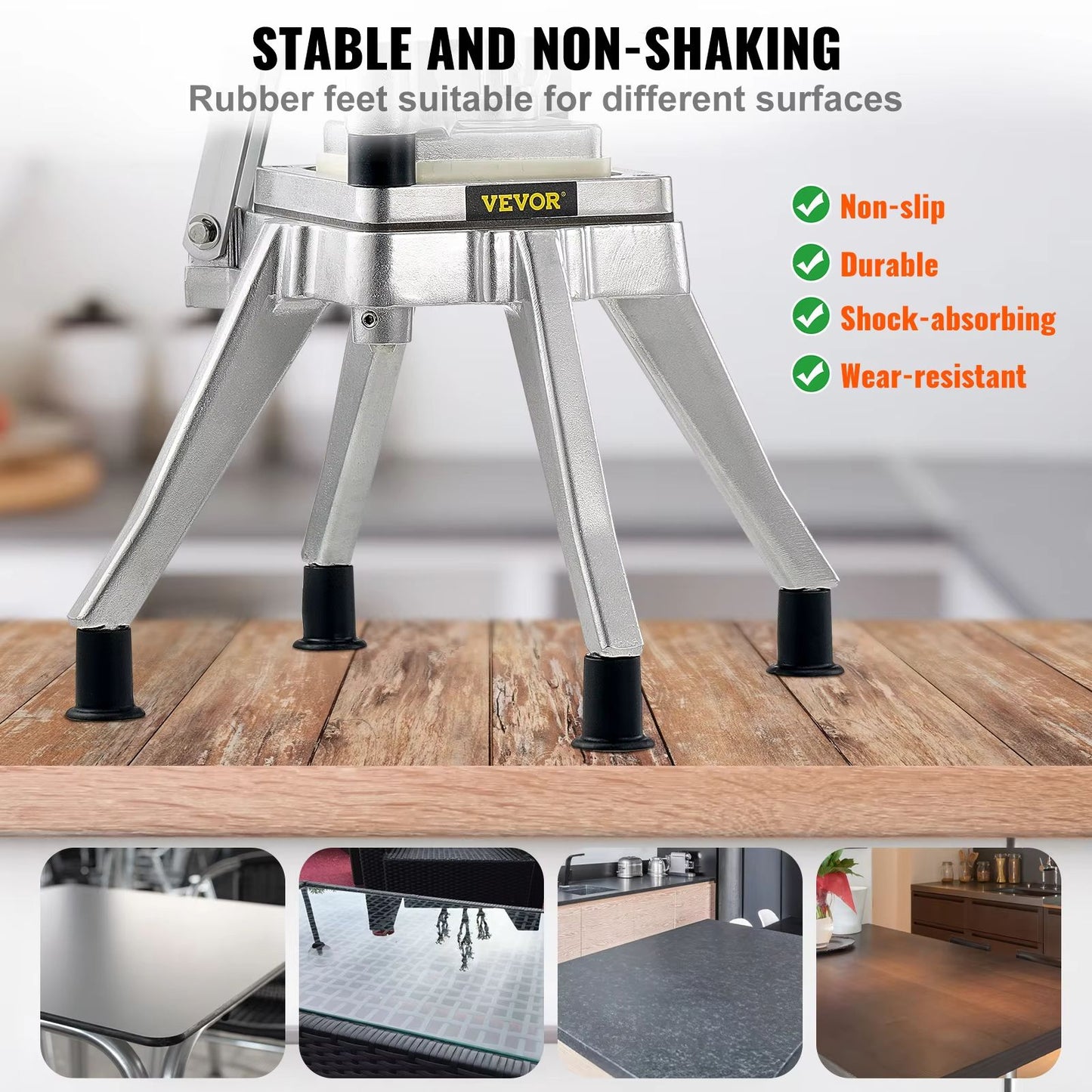 SucceBuy Commercial Food Dicer  Heavy Duty Stainless Steel Vegetable  Fruit Cutter With French Fry