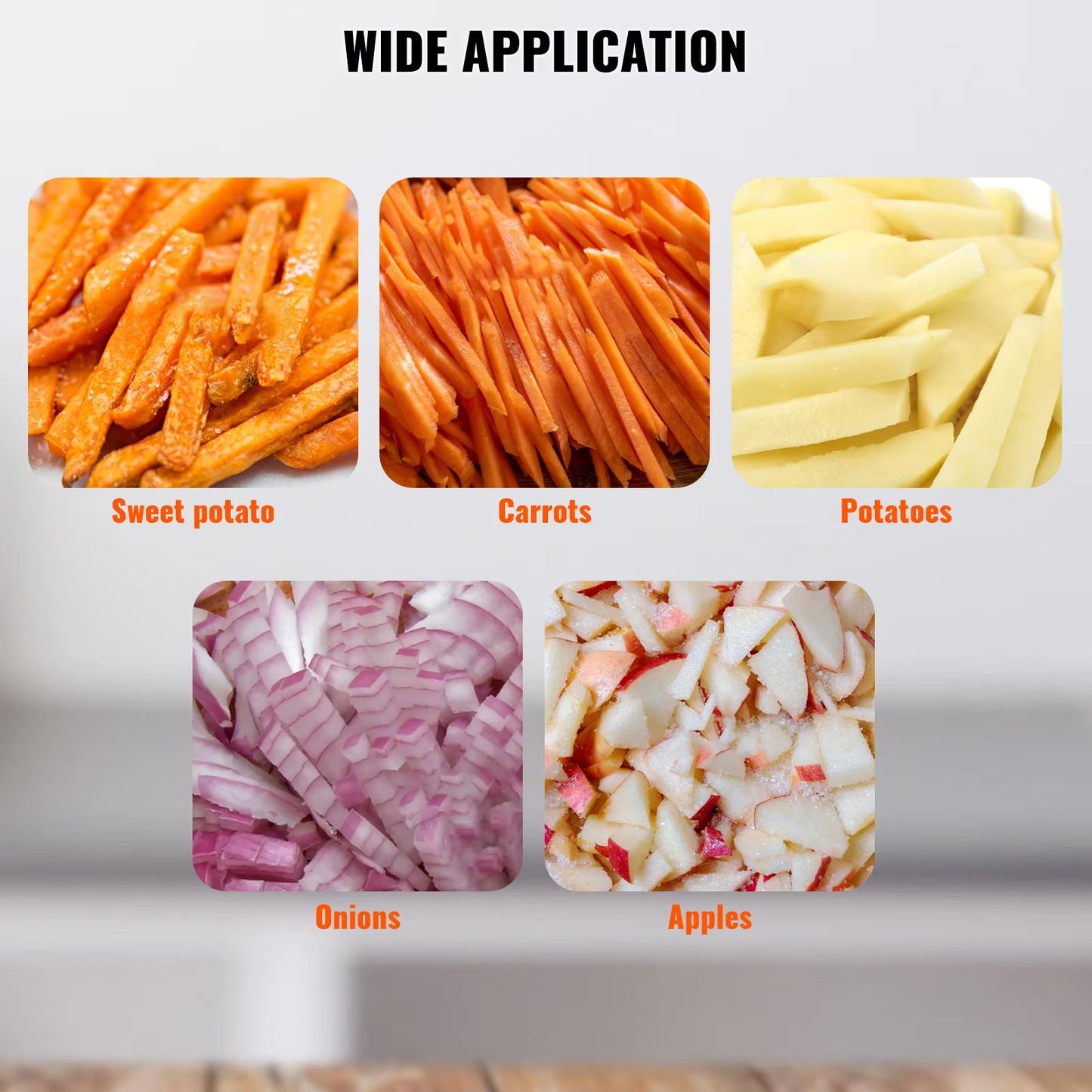SucceBuy Commercial Food Dicer  Heavy Duty Stainless Steel Vegetable  Fruit Cutter With French Fry