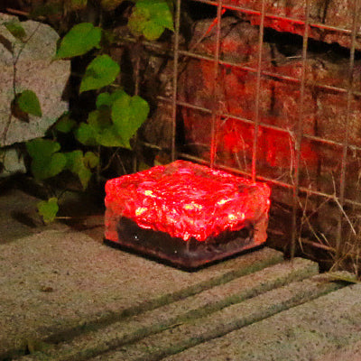 Solar Brick Ice Cube Light Outdoor Waterproof LED Sunlight Garden Yard Pathway Step Party Christmas Landscape Lamp