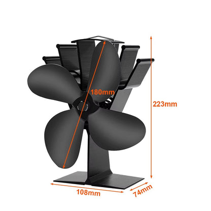 4Blade Heat Powered Stove Fan  EcoFriendly Quiet Fireplace Fan For Efficient Wood Burner Heat Distr 6
