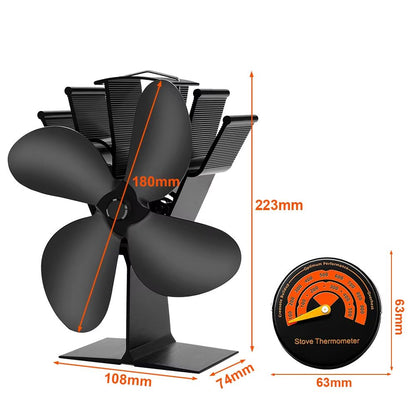 4Blade Heat Powered Stove Fan  EcoFriendly Quiet Fireplace Fan For Efficient Wood Burner Heat Distr 7
