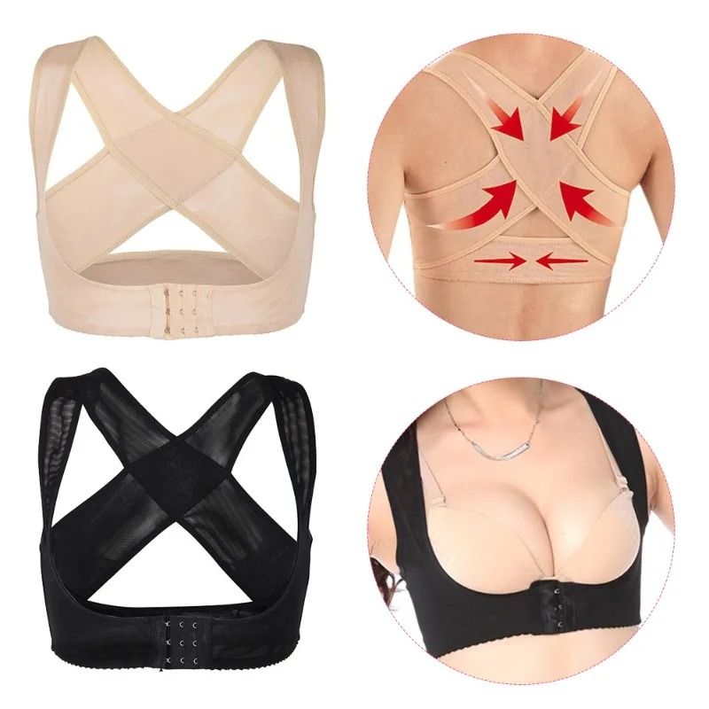 Women Adjustable Posture Corrector Back Support Brace 2