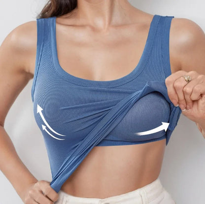 Women UBack Camisole Top With BuiltIn Bra And Wide Straps 9