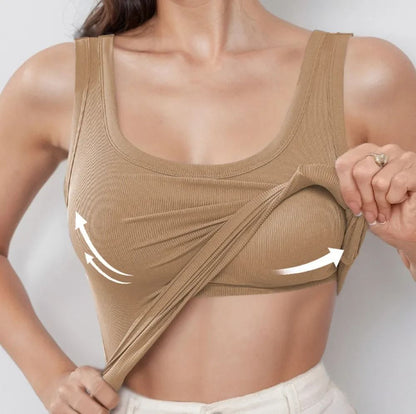Women UBack Camisole Top With BuiltIn Bra And Wide Straps 8