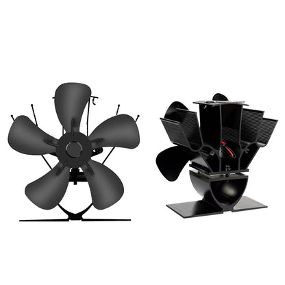 Mini 5Blade Heat Powered Stove Fan  EcoFriendly Fireplace Fan For Wood Burners Silent Operation  Ef 4