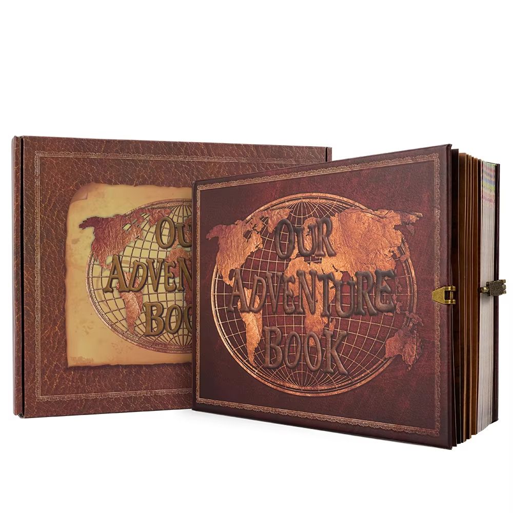 Retro Leather Adventure Photo Album  180Page DIY Scrapbook  Wedding Guest Book For Travel Anniversa 9