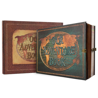 Retro Leather Adventure Photo Album  180Page DIY Scrapbook  Wedding Guest Book For Travel Anniversa 7