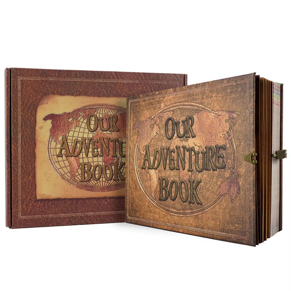 Retro Leather Adventure Photo Album  180Page DIY Scrapbook  Wedding Guest Book For Travel Anniversa 8