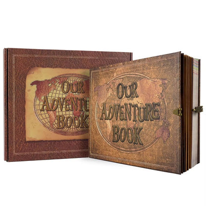 Retro Leather Adventure Photo Album  180Page DIY Scrapbook  Wedding Guest Book For Travel Anniversa 8