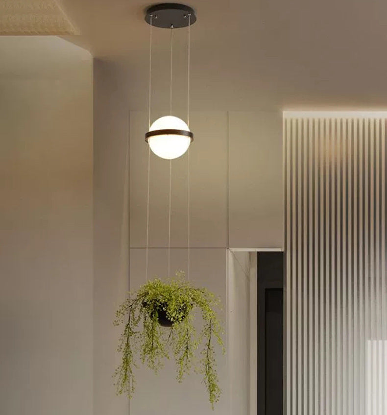 Modern LED Glass Ball Pendant Light Creative Hanging Lamp For Plants Garden Home Decoration Stylish 1