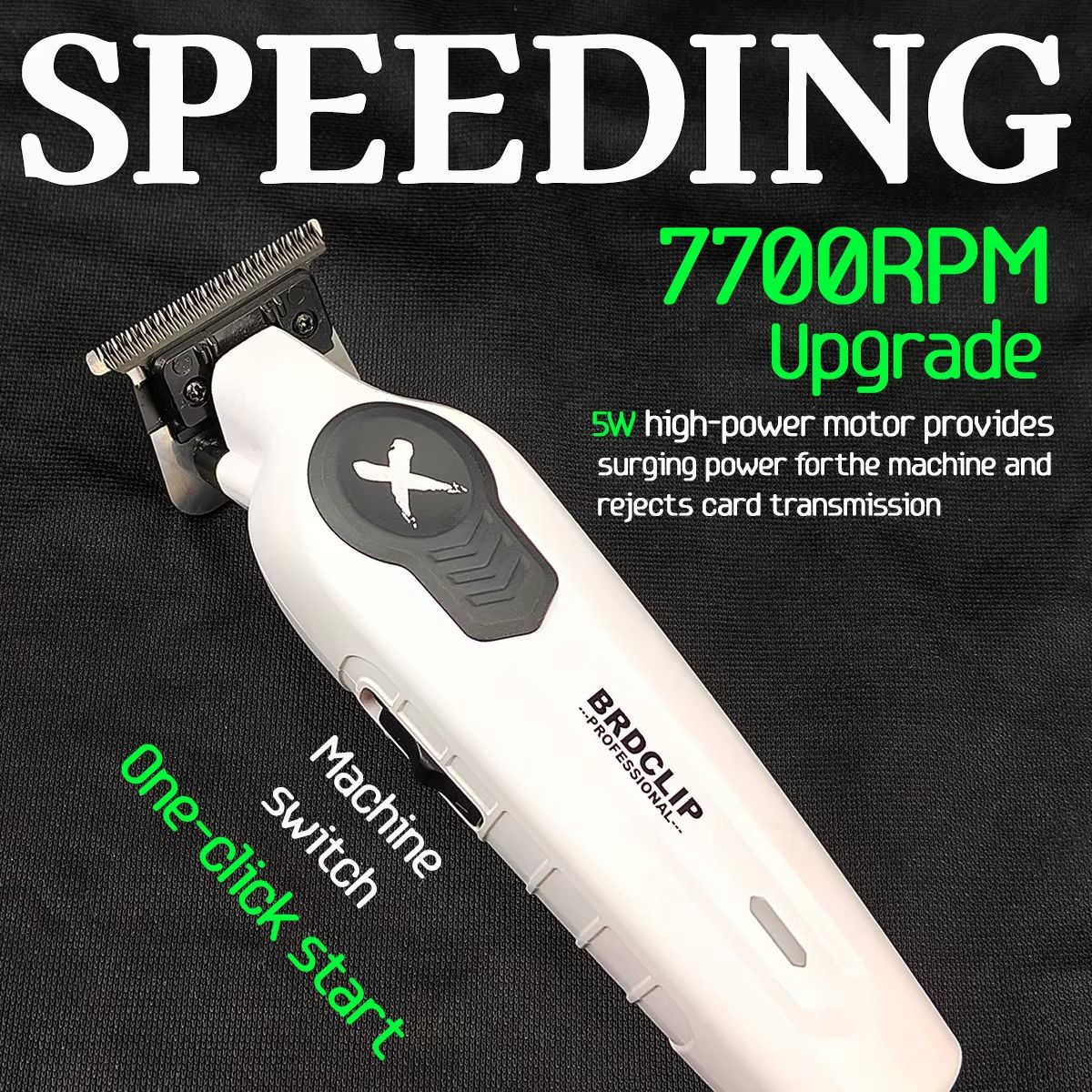 BRDCLIP X Series Professional Hair Trimmer  HighSpeed 7700RPM Electric Clipper With DLC Blade For P 2
