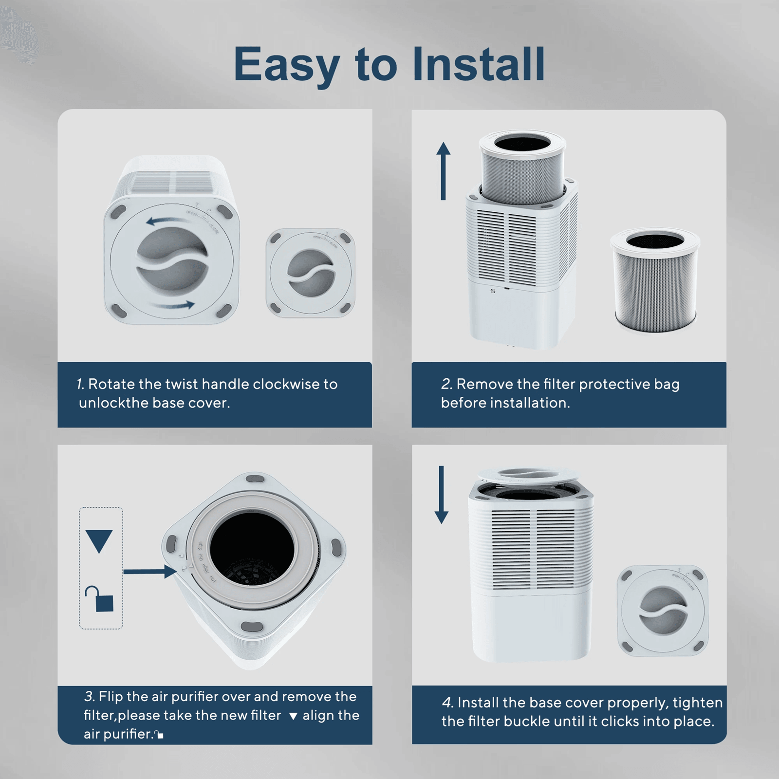 PureBreathe HEPA Air Purifier With Negative Ion Technology 4