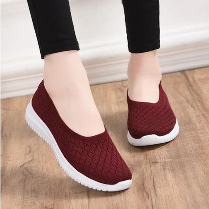 Ladies Summer Mesh SlipOn Loafers Lightweight Breathable Casual Shoes 3