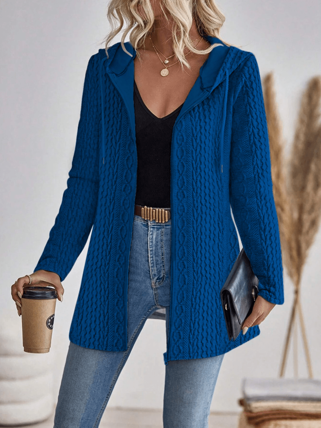 CozyChic Womens Zip Up Hooded Sweatshirt 1