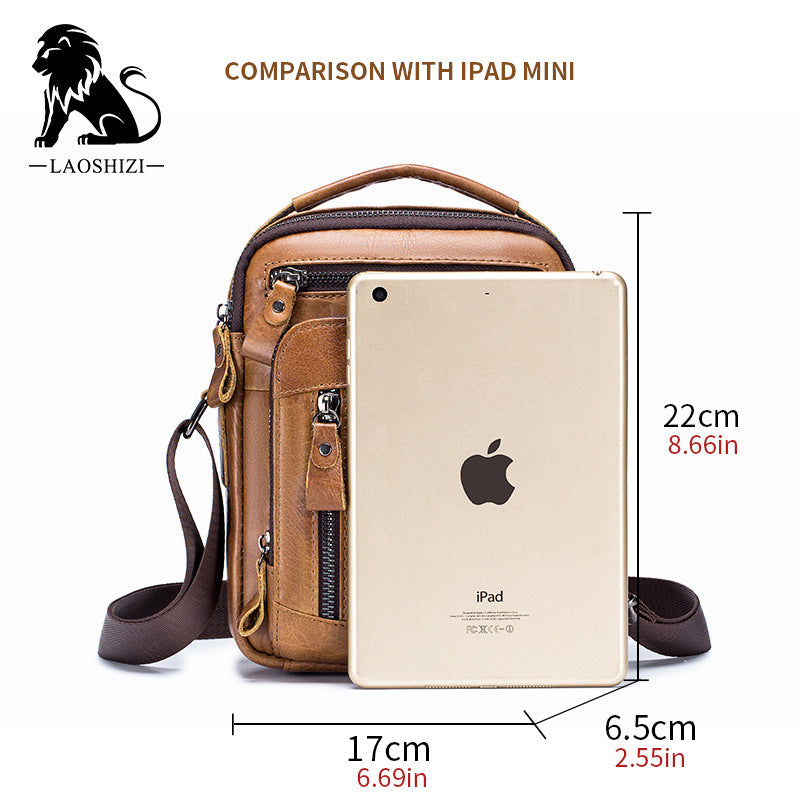 Mens Designer Shoulder Bag Genuine Leather Messenger  Crossbody Bag Small Stylish Bolso Male Handba 5