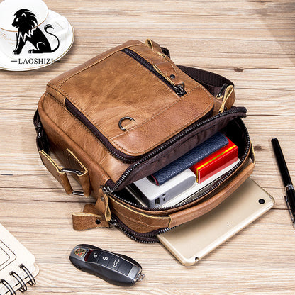 Mens Designer Shoulder Bag Genuine Leather Messenger  Crossbody Bag Small Stylish Bolso Male Handba 1