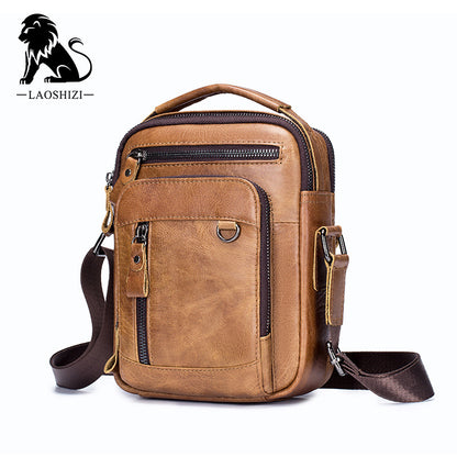 Mens Designer Shoulder Bag Genuine Leather Messenger  Crossbody Bag Small Stylish Bolso Male Handba 3