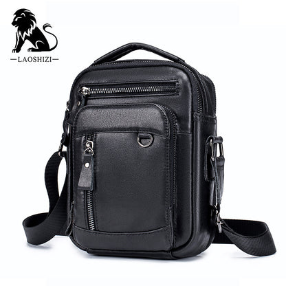 Mens Designer Shoulder Bag Genuine Leather Messenger  Crossbody Bag Small Stylish Bolso Male Handba 6