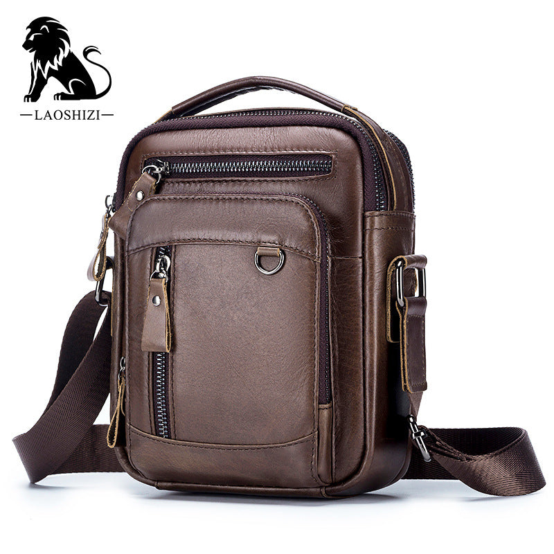 Mens Designer Shoulder Bag Genuine Leather Messenger  Crossbody Bag Small Stylish Bolso Male Handba 7