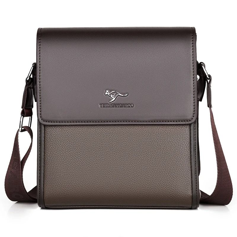 Men Leather Messenger Bag Business Casual Crossbody Shoulder Briefcase