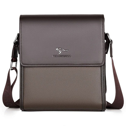 Men Leather Messenger Bag Business Casual Crossbody Shoulder Briefcase
