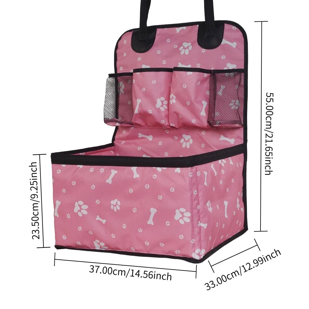 Dog Car Seat With Storage Pockets Scratch Proof Pet Booster Seat For Small To Medium Dogs 5