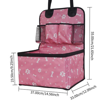 Dog Car Seat With Storage Pockets Scratch Proof Pet Booster Seat For Small To Medium Dogs 5