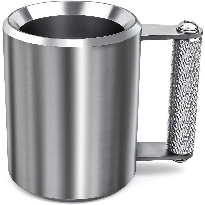 Heavy Stainless Steel Dumbbell Mug for Fitness and Coffee Lovers